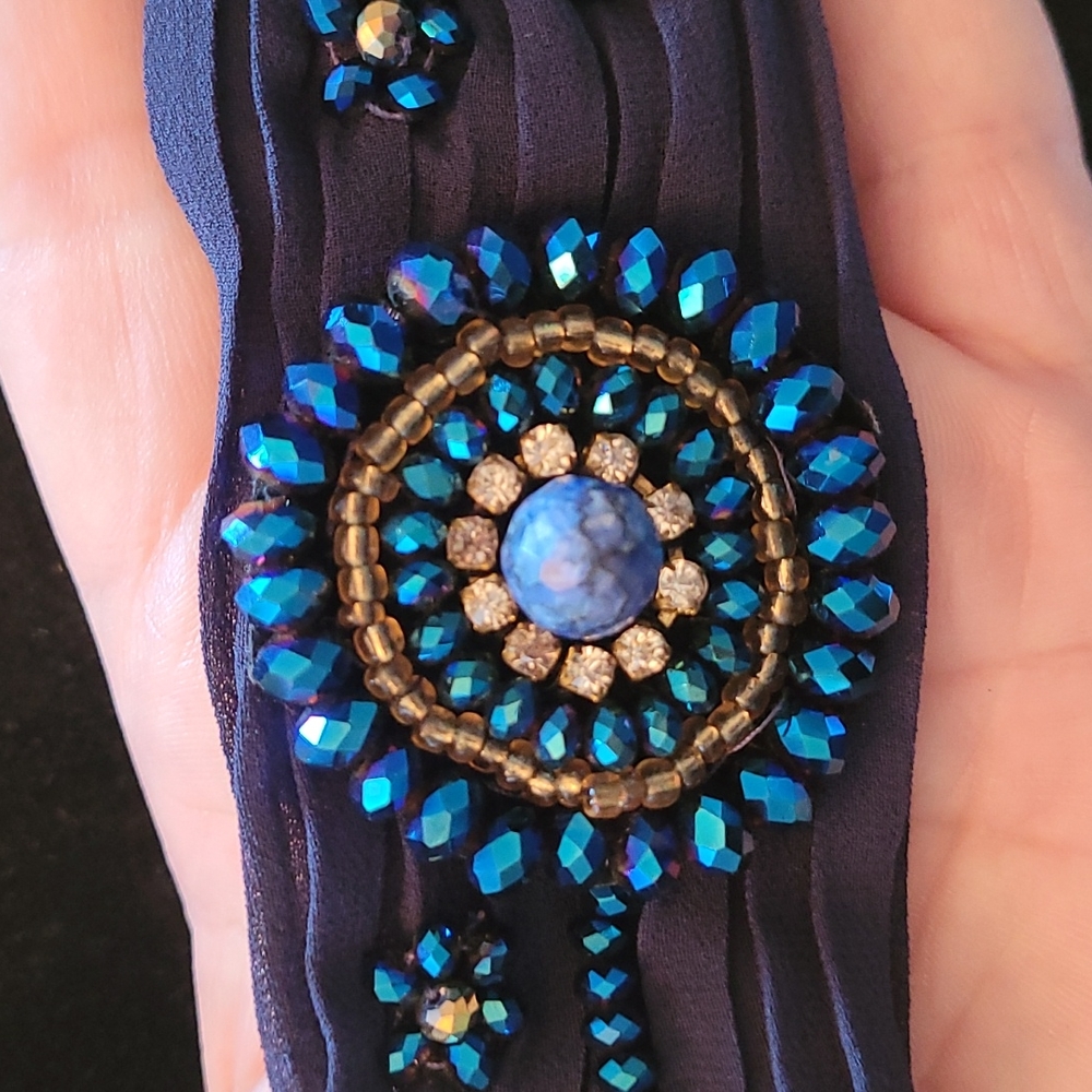 Navy cuff bracelet